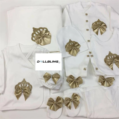2026 Pearly Crown Newborn Romper and 10-Piece Gift Set