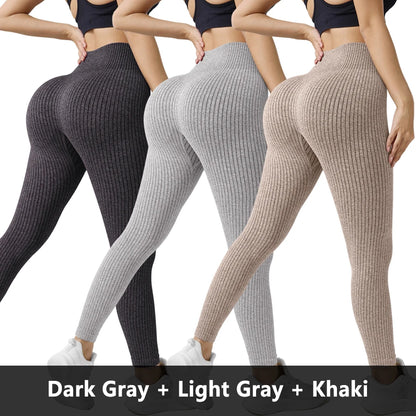 Women’s Seamless High-Waist Yoga Leggings 3-Pack