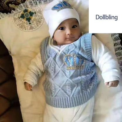 Crochet Baby Romper and Bonnet Welcome Home Set