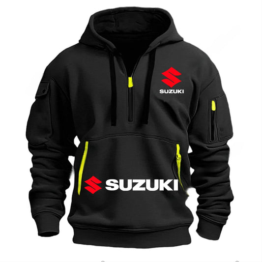 Suzuki men’s hoodie for outdoor motorcycle riding, soft breathable autumn/winter