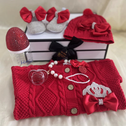 Crochet Baby Romper and Bonnet Welcome Home Set