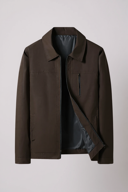 Men’s Spring–Autumn Casual Zipper Blazer Jacket