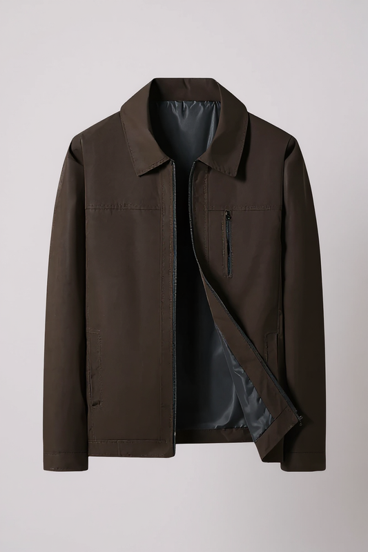 Men’s Spring–Autumn Casual Zipper Blazer Jacket