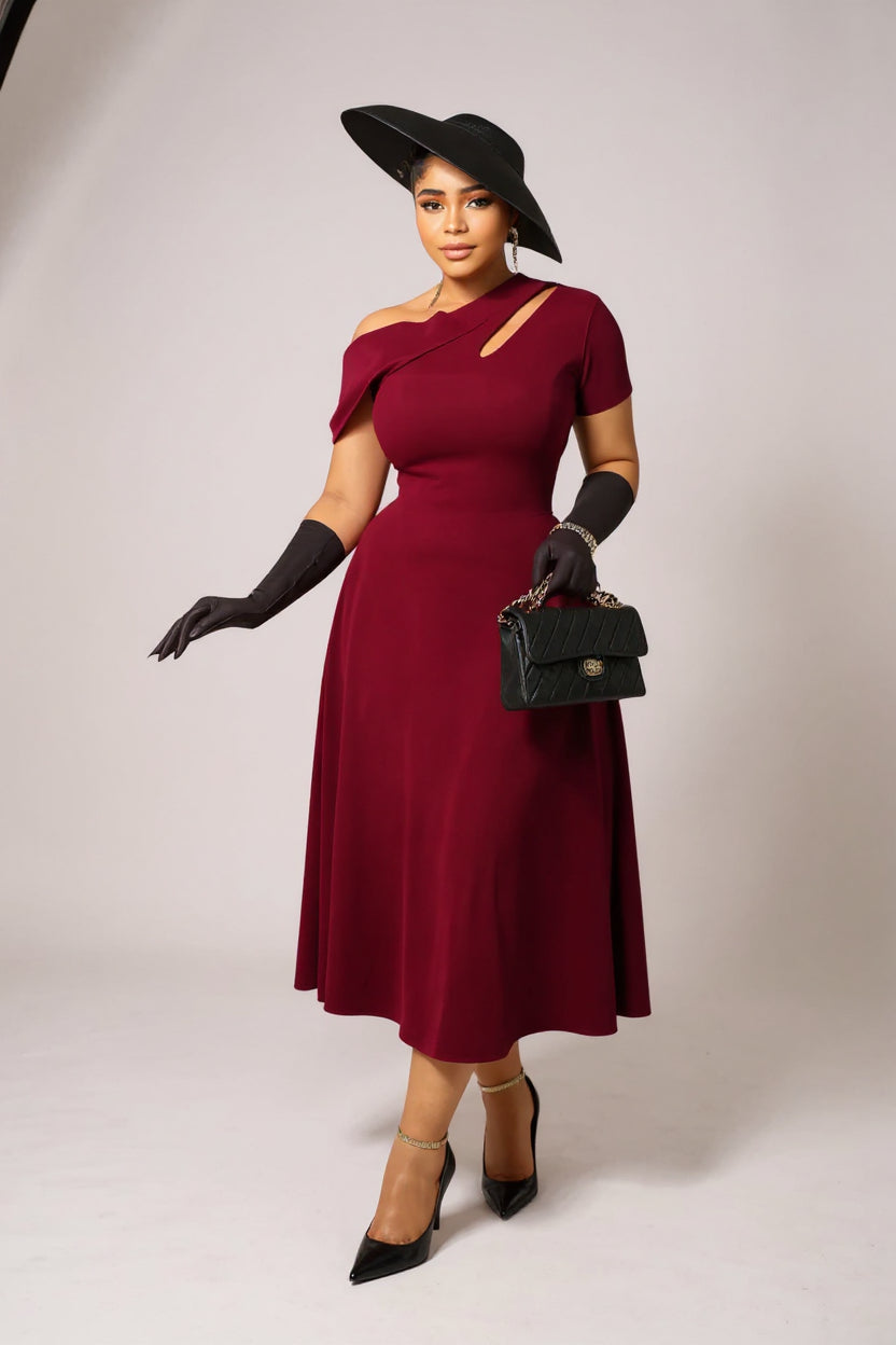 Women's Plus Size Off Shoulder Maxi Dress | A-Line Evening