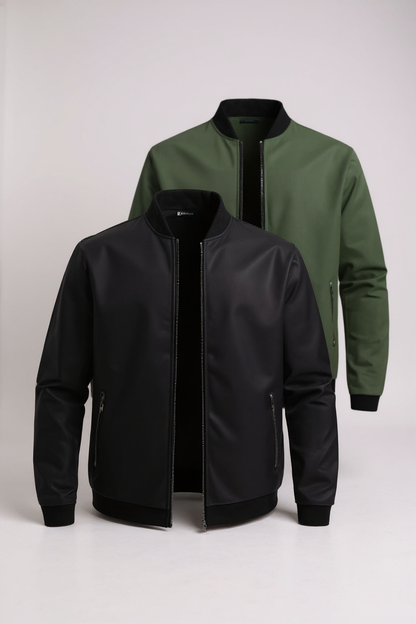 Men’s Casual Detachable-Zip Polyester Jacket
